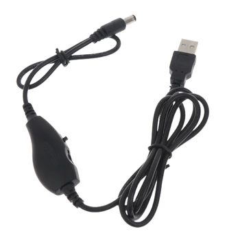 USB do 5.5x2.1mm 12V ZA 0,5 A nastavitev Svetlosti Nastavljiva Hitrost Kabel z NA OFF Stikalo za LED Trak Svetlobe Žarnice Fan