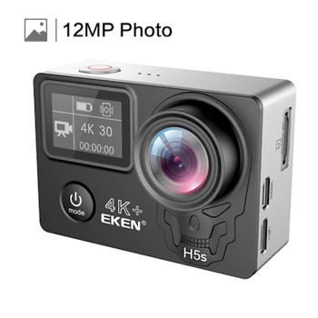 WiFi EKEN delovanje Fotoaparata 4K Športna Kamera H5s Plus zaslon na dotik, plošča 4k brezžični wifi H5S+ podvodni ribolov fotoaparat Slike 2