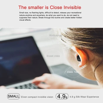 Mini Nevidno Stavko Brezžične Slušalke šumov Bluetooth Slušalke Prostoročne Stereo Slušalke TWS Slušalka Z Mikrofonom Slike 2