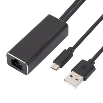 Ethernet Omrežje Sim Adapter Mikro USB Moči, da RJ45 10/100Mbps za Ogenj TV Stick USB na priključek RJ45 USB mrežno Kartico za TV Stick Slike 2