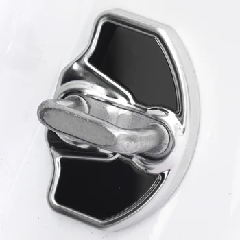 4PCS Nova Vrata za Zaklepanje Pokrova Samodejno Emblemi Primeru Za Tesla Model 3 2021 2022 2020 Avto Styling Nalepke Black Dodatki Slike 2