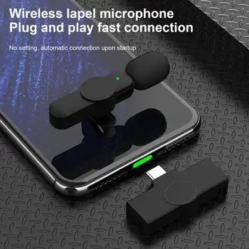 V živo Mikrofon Priključite Predvajanje Snemanje Prenosni Mikrofon Samodejno Seznanjanje Koristno Bluetooth-compatible5.2 Mini Ovratnik Posnetek MIC
