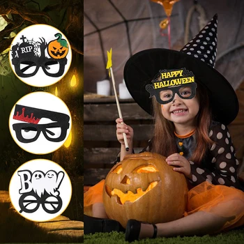 Nov Srečen Halloween Okraski Creative Non-woven Očala Halloween Dekoracijo Za Otroke Pajek Bučna Očala Prop Slike 2