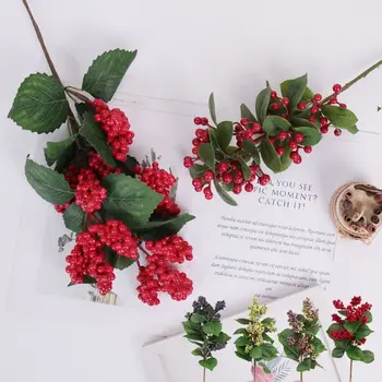 Božični Okrasek Stranka Dobave Doma Dekoracijo Simulacije Cvetlični Cvetlični Aranžma Rastline Umetni Steni Berry