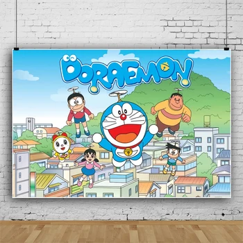 Doraemon Temo Ozadje Otroci Uslug Rojstni Dekoracijo Free Prilagodite Ime Letih Doraemon Stranka Dobave Ozadju Dekor