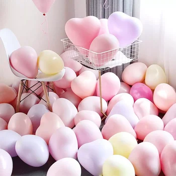 10palčni Macaron Ljubezen Baloni Srce iz Lateksa Helij Balon Poroko, Rojstni dan Dekoracijo Baby Tuš Dobave Trebušaste