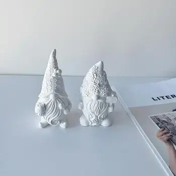 Christmas Candle Plesni 3D Gnome Silikonski Kalup Za DIY Božič Obrti Torto Dekoracijo Svečo, ki opravlja Dobave, Gline Doma Dekor Slike 2