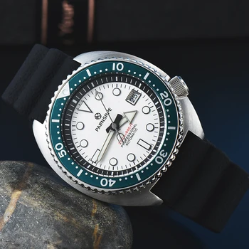 Parnsrpe - razkošje velike abalone watch 45mm moški gledajo na Japonskem NH35 sapphire kristalno vodoodporno vijak iz nerjavečega jekla Slike 2