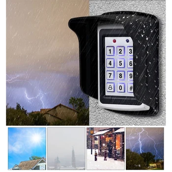 RFID Dostop do Nadzora Tipkovnico Nepremočljiva Rainproof Kritje na Prostem Vrata Odpirač Elektronski Sistem za Zaklepanje 10Pcs ID Keychains Slike 2