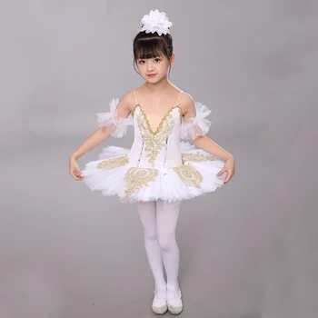 Strokovno Balet Tutu White Swan Lake dekle in Ženske Balerina Stranka Plesne Kostume Balet Tutu Balett Obleko Dekle Slike 2