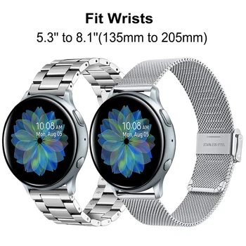 Watchband Kompleti za Samsung Galaxy Watch 42mm 46mm/Aktivna 2 40 mm 44 Band 20 mm, 22 mm, iz Nerjavnega Jekla Očesa Trak Prestavi S3 Zapestnica Slike 2
