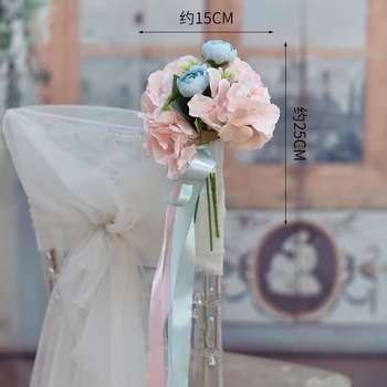 Na Prostem Poroka Stol Nazaj Cvetje Stopnicah Poročni Avto Dekorativni Umetno Cvetje, Šopke Posla Valentine' Dan Rekviziti