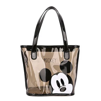 Disney mickey mouse moda risanka torbici sveže in srčkan ramenski messenger bag prosojno priložnostne torbici