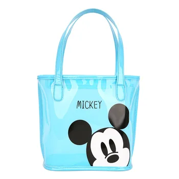 Disney mickey mouse moda risanka torbici sveže in srčkan ramenski messenger bag prosojno priložnostne torbici Slike 2