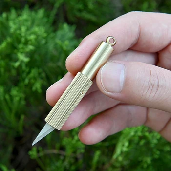 Varnostni Vijak Mini Žepni Nož Prenosni Medenina EOS Key Ring Keychain Nož Prostem Preživetje Sili Orodje