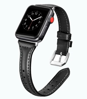 Slim Usnje, usnjeni trak Za Apple watch band 44 mm 40 mm 45 mm/41mm 38 mm 42mm Pravega Usnja zapestnica Apple gledati serije 5 4 3 SE 6 7