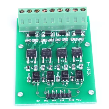 4 Kanalni FET Optocoupler Izolacije Elektronske 4 CH Impulz Stikalo Modul DC Nadzor 4Bit PLC Tranzistor Širitev Odbor FR1205 Slike 2