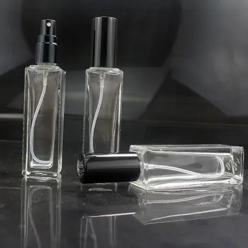 100 kozarcev 20ml Kvadratnih Steklo Črno kapo Spray Parfum Prazno Steklenico Izdajanje Prenosna Steklenica Vial F20172208