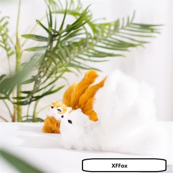 srčkan simulacije plastike&krzno devet repov poglej gor fox, model igrača prisotna lutka otrok darilo za rojstni dan T0009 Slike 2