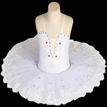 2021 Rdeče Palačinka Balet Tutu Strokovno Odrasle, Otroke, Otroci, Swan Lake Obleka Ženske Balet Ples Kostumi Ballerina Stranka Dekleta Slike 2