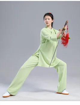 Poletje Tai Chi Oblačila Wushu Oblačila Kung Fu Obleko Borilnih Veščinah, Je Enotna Dihanje 2022 Nov Slog Sedem Četrtletju Rokavi
