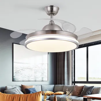 Led stropni ventilator, lučka z daljinskim upravljalnikom krožni DC frekvenca lučka za spalnica dekoracijo, zložljive in reverzibilna Slike 2