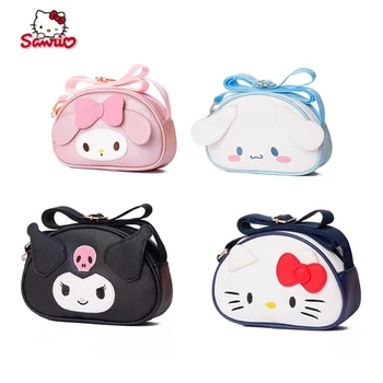 Sanrio Pu Kvadratek Vreča za Shranjevanje Ključev Dekle Kozmetični Torba Hello Kitty Kuromi Cinnamoroll Risanka Modeliranje Darilo Messenger Bag