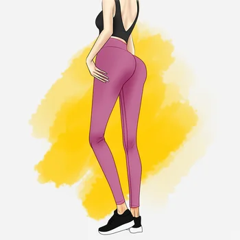 Joga oblačila za ženske breskev hip hlače uvježbavanje oblačila, nogavice visoko pasu stretch dno tekaški športni obleko joga hlače Slike 2
