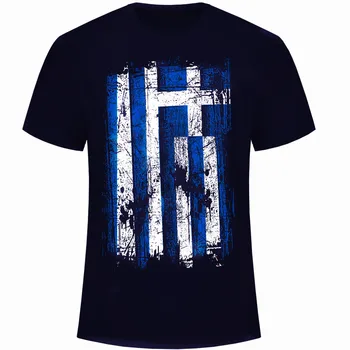 Grška Zastava moška T-Shirt. Poletje Bombaža, Kratek Rokav, O-Vratu Unisex Majica Novo S-3XL