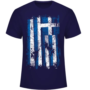 Grška Zastava moška T-Shirt. Poletje Bombaža, Kratek Rokav, O-Vratu Unisex Majica Novo S-3XL Slike 2
