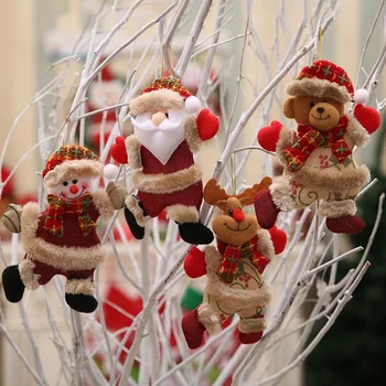 Božično Dekoracijo Doma Santa Snjegović Elk Lutka Božično Drevo Igrače Za Domače Božični Okraski Novo Leto Doma Visi Dekor Slike 2