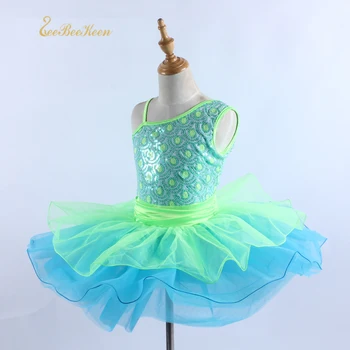 Ena Ramenski Dekleta Swan Lake Balet Strokovno Kostumografijo Zeleni/Modri Balet Tutu Obleka Za Otroke, Balet, Ples Leotard Za Dekleta