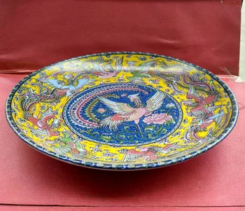 Lepe Klasični Kitajski Porcelan Ročno Pisane Phoenix Dekorativne Plošče Slike 2