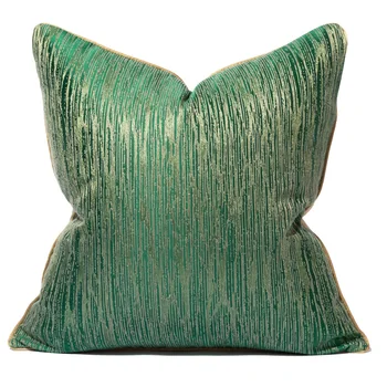 Moderno zeleno zlato jacquardske blazine cover prevleke dekorativni ledvenih blazino kritje naslonjala