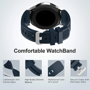 20 mm Band Galaxy Watch 4 40 mm/Classic/46mm/42mm/aktivna 2/ 22 mm Samsung Prestavi s3/S2 silikonsko zapestnico Huawei GT/2/GT2/3 Pro traku Slike 2