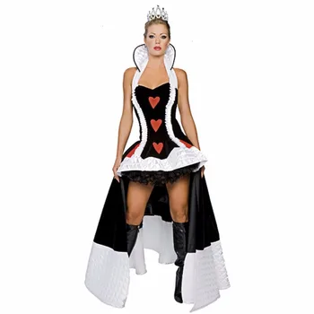 Odraslih Iracebeth Rdeča Kraljica Cosplay Kostum Alice v Čudežni deželi Seksi Rdeča Kraljica Src Halloween Party Gothic Fancy Oblačenja
