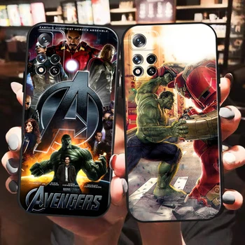 Marvel Avengers Hulk Primeru Telefon Za Xiaomi Redmi Opomba 11 11T 11S 10 10 10T 9 9S Pro Redmi 10 9 9T 9A 9C Popolno Zaščito Coque