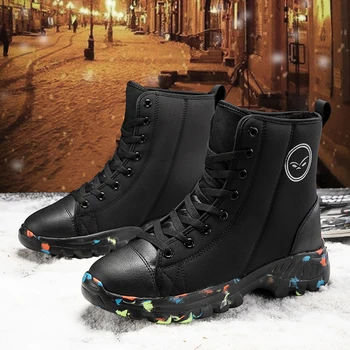 Sneg škornji zimski novih moških bombaž čevlji plus žamet oblazinjeni visoko-top toplo obutev modni priložnostne Martin čevlji na prostem plima čevlji