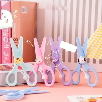 Kawaii Sanrio Otroci Škarje Mymelody Kuromi Cinnamoroll Cute Anime Strani-Cut Papir, Škarje Za Papir Ne Boli Roke Domov Škarje Igrača