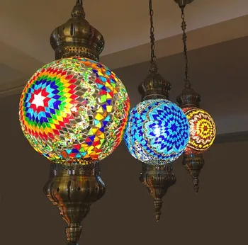 Turški Maroški Obesek Svetlobe Ročno Mozaik, Vitraž Koridor Stairwell Cafe, Restavracija Viseče Luči Lučka
