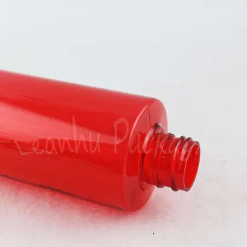 250 ML Rdečega Ravno Ramenski Plastično Steklenico , 250CC Losjon / Šampon Embalaža za Steklenice , Prazne Kozmetični Posode ( 25 PC/Veliko ) Slike 2