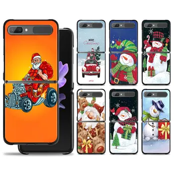 Snjegović božič Primeru Telefon Za Samsung Galaxy Ž Ž Flip Flip3 5G Ž medije flip4 Težko PC Mat Lupini