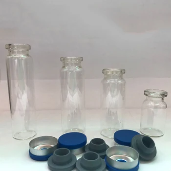 10pcs Jasno Injiciranje Steklena Tehtnica/Zamašek Z Flip Off Kape Majhne Medicine Steklenice s testnimi Tekočine Posode Slike 2