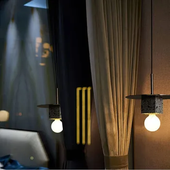 E27 Nordijska Ustvarjalne Marmorja Neodvisno Luči Sodobnih Železa LED Lučka za Neodvisno Spalnica Postelji Bar Cafe, ki Visi Svetlobe Slike 2