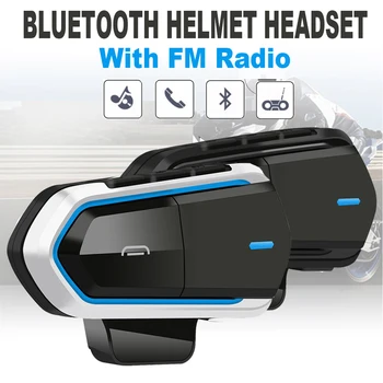 B35 Motoristična Čelada Slušalke Brezžične Bluetooth Slušalke z FM Radio Nepremočljiva Prostoročno klicanje Komplet Stereo Predvajalnik Glasbe Kit