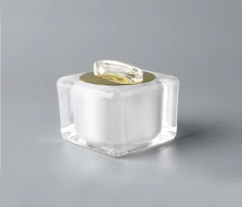 30 g kvadratne oblike akril zlata/črna/pearl white jar pot tin gel/essence/vlažilec/dnevna krema/hialuronska kislina zob pakiranje