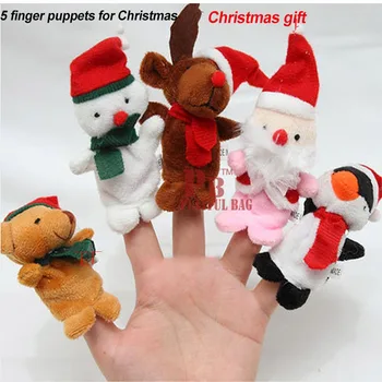 Božično darilo starec jelenov snežaka prst lutkovno igrača najboljše darilo za otroke