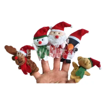 Božično darilo starec jelenov snežaka prst lutkovno igrača najboljše darilo za otroke Slike 2