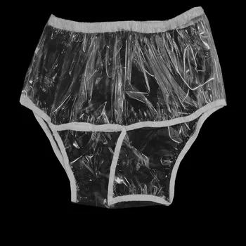 Pregledna Spodnjice Odraslih Seksi spodnje Hlačke PVC Inkontinenca Hlače Plastičnih Hlače Jasno Odprtine Spodaj Pleničke Abdll Slike 2